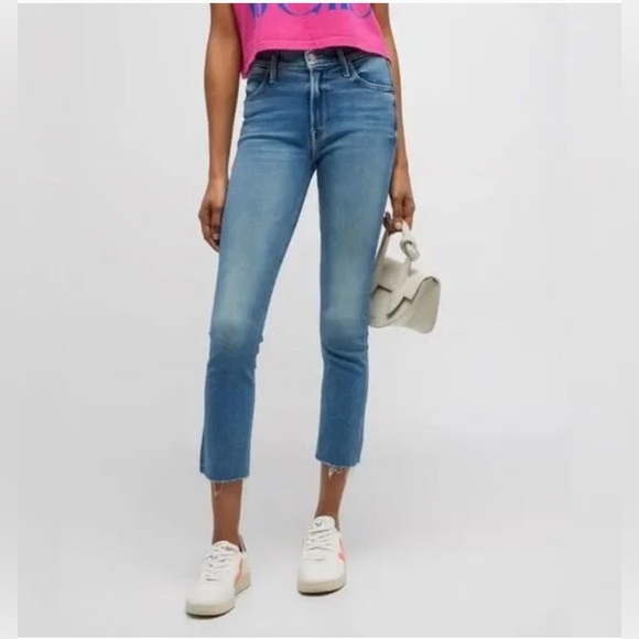 MOTHER Denim - MOTHER The Mid Rise Dazzler Ankle Fray, size 28